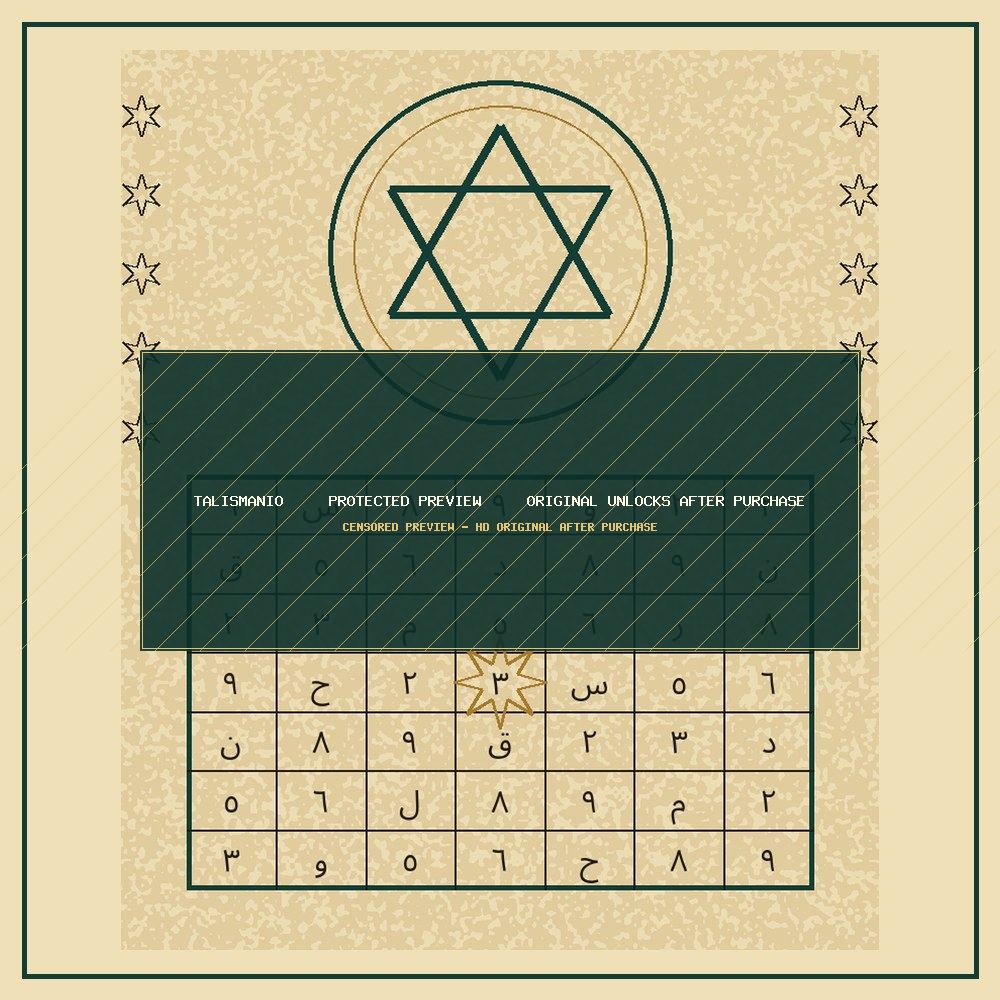 Four Gate Protection Wafq — Protection — talisman, naqsh and taweez preview by Talismanio — preview 2