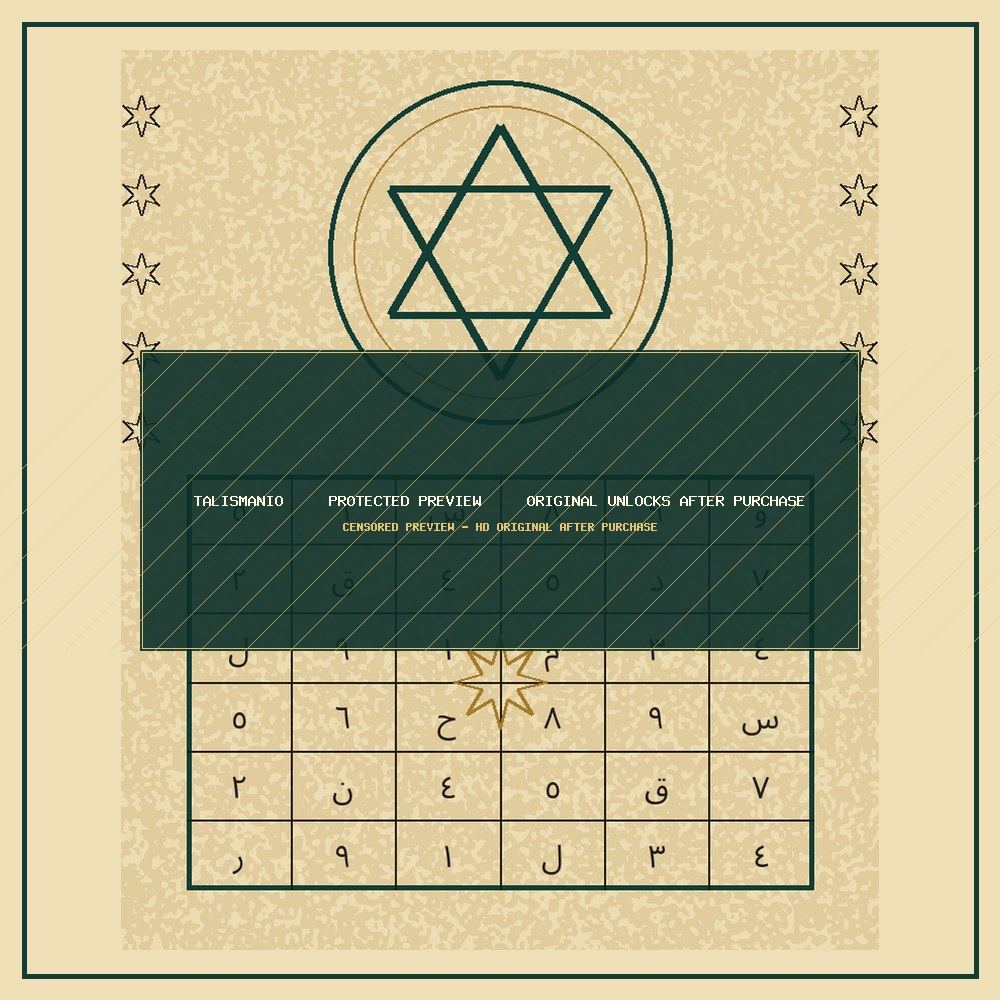 Guardian Hexagram Taweez — Protection — talisman, naqsh and taweez preview by Talismanio — preview 2